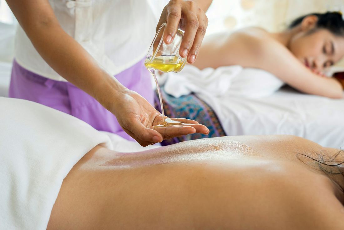 A massage treatment at the spa