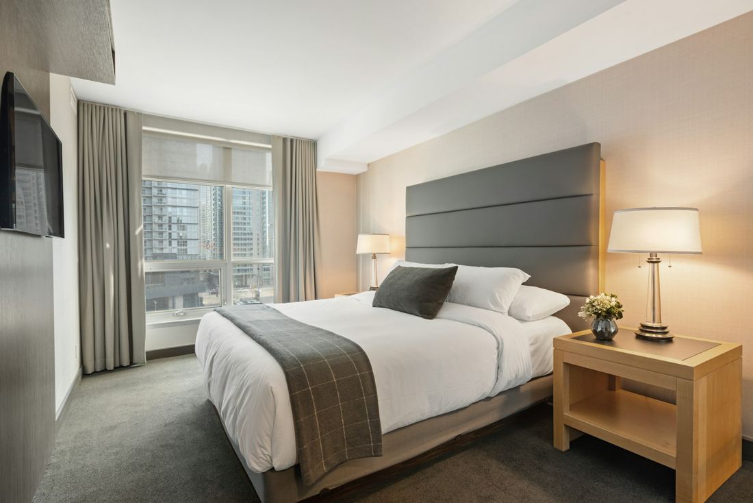 A hotel room
